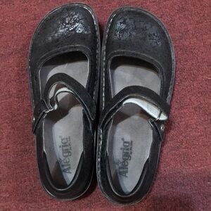 Alegria Kids Black Mary Jane Shoes